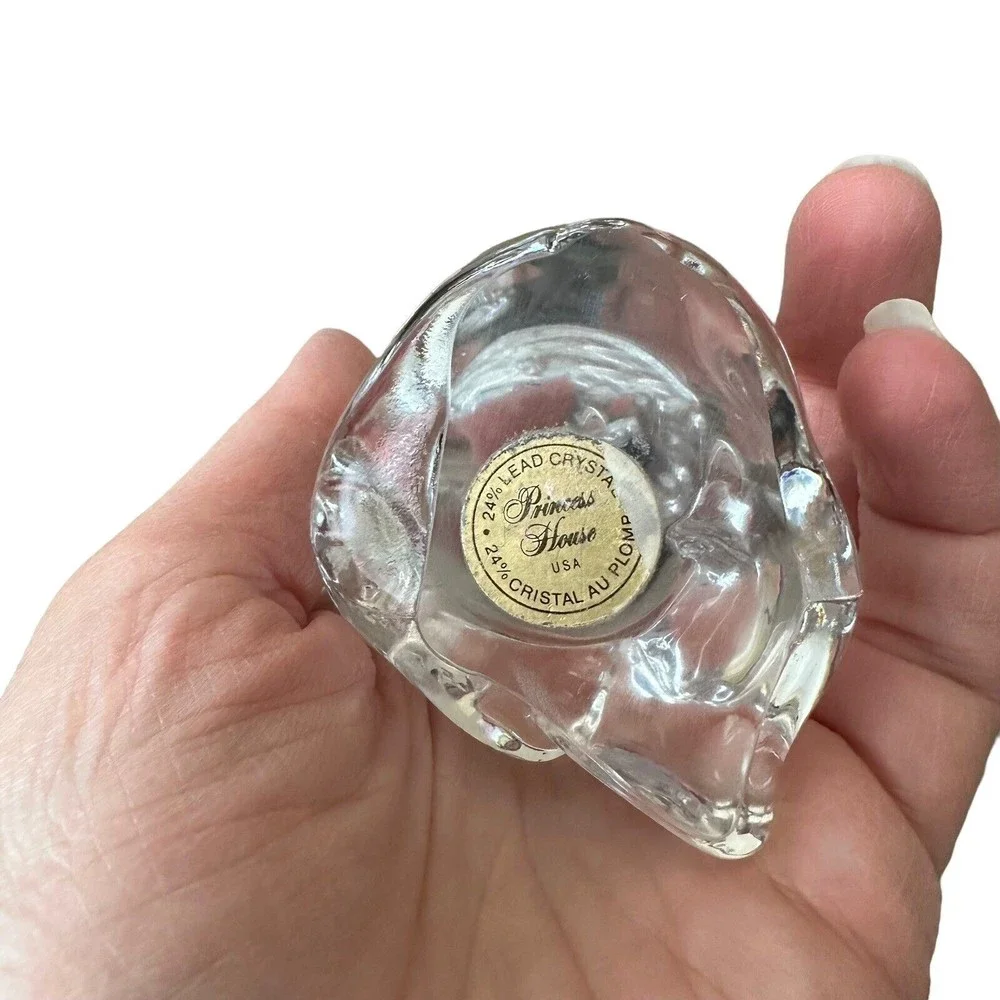 Princess House 24% Lead Crystal Bear Figurine‎ Clear Glass